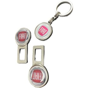 Resim Fiat Uyumlu Emniyet Kemer Metal Toka 1 Çift + Anahtarlık 1 Adet 