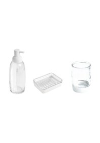Resim 3 Lü Banyo Seti Beyaz Cam 20x20x10cm Diğer 