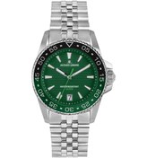 Resim Jacques Lemans 1-2205j Lıverpool Dıver Erkek Kol Saati Gümüş - Yeşil 