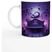 Resim Akrep Burcu Baskılı Kahve Kupası - Ay Işığında Zodyak Bahçesi Vs4 