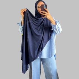 Resim Hazır Penye Şal - Liyosel Kumaş - BitterColors - Lacivert 