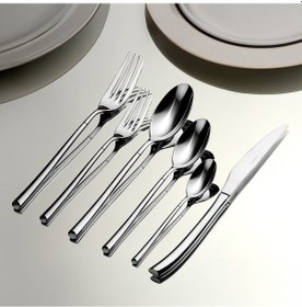 Resim Elegance Sade 12 Kişilik 72 Parça Kutulu Çatal Kaşık Bıçak Takımı 