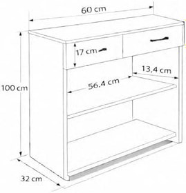 Resim bangu Kapaklı Petek Üstü Kahve Köşesi Dolabı (Derinlik 32 cm) Çok Amaçlı Dresuar BPKM009 (BEYAZ, 60 CM) 