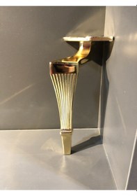 Resim Efsane Metal Ayak 21cm Altın Kanepe Koltuk Puf Dolap Tv Ünite Modern Mobilya Ayağı Komidin Gold 