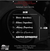 Resim ARONA İsim Soyisim (Ad Soyad) Sticker Evrensel Dekor Etiket Modeli Tek Renk 20x4CM 1 Adet 