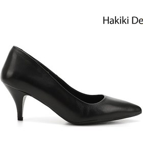 Resim Gönderi R Siyah Sivri Burun Orta İnce Topuklu Stiletto Siyah 