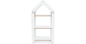 Resim Minera Bebek/Çocuk Odası Ahşap Çok Amaçlı Raf, Oyuncak Toplama, Kitaplık - 3 Raflı Beyaz 