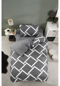 Resim Laliva Kareli Tek Kişilk Nevresim Takımı 