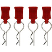 Resim Folinda 4 Adet Kırmızı Rc Araba Kasa Sabitleme Çiftleri - 1/5 Ve 1/10 Ölçekli Modeller İçin Traxxas, Hsp, Tamiya Uyumlu 