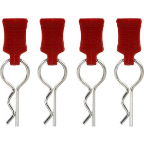 Resim Folinda 4 Adet Kırmızı Rc Araba Kasa Sabitleme Çiftleri - 1/5 Ve 1/10 Ölçekli Modeller İçin Traxxas, Hsp, Tamiya Uyumlu 