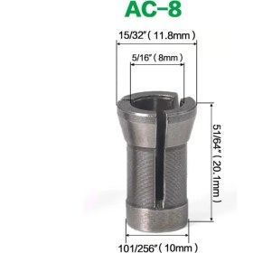 Resim Mingjin Shop 1 Ac-8 Tarzı Ağaç Işleme Yönlendirici Bit Oyma Makinesi Ahşap Freze Kesici Ağaç Işleme Freze Chuck Dönüştürme Seti (Yurt Dışından) 
