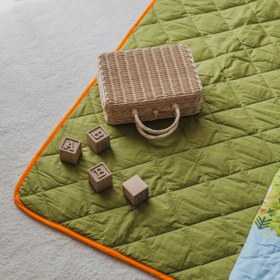 Resim Outlet-Mavi Dünya Çok Amaçlı Organik Pamuk Oyun Halısı 