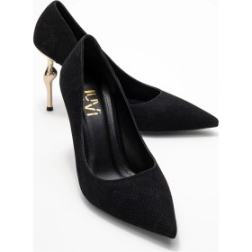Resim Luvishoes Luvi Shoes Hudson Siyah Desenli Kadın Topuklu Ayakkabı Siyah 