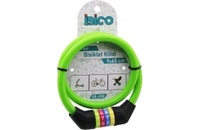 Resim Timion Şifreli Ince Bisiklet Kilit Çelik Tel Yeşil Renkli Kılıf 9MMX65CM (5148) 