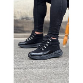 Resim Kömür Rugan Yüksek Taban Yarım Bilek Bot 35 