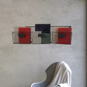 Resim Wess Dizayn Metal Duvar Rafı Dergilik, Kitaplık 3 Gözlü Yatay Evrak Rafı WD233-Y3 