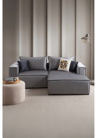 Resim Arven Köşe Koltuk Takımı Gri Sağ Köşe Gri 