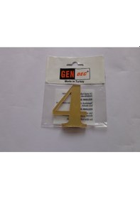Resim 7Cm Altın Sarı No:4 Kapı Daire Dolap Postakutusu Numarası 
