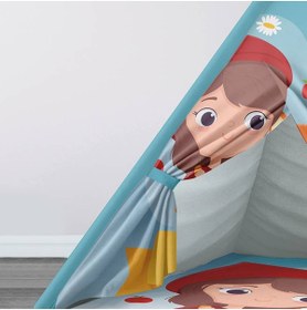 Resim instababyrooms Çocuk Oyun Çadırı Kırmızı Başlıklı Kız ve Tilki Dijital Baskılı 