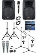 Resim Lastvoice Ample Surface-paket-2 Aktif Hoparlör Ve Mixer Full Ses Sistemi Seti 