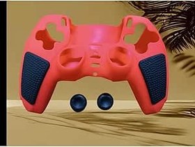 Resim Comse Ps5 Joystick Kol Silikon Kılıf Analog Koruyucu Kırmızı siyah 