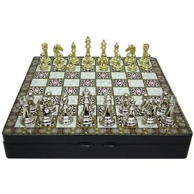 Resim Satranç Taşı Zamak Kutulu Satranç Takımı Seti Hediyelik 