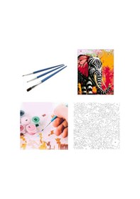 Resim Sayılarla Boyama Seti 40 X 50 Cm Tuval Şasesine Gerili Fil Kolaj 