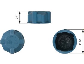 Resim Fiat Panda 1.3 multijet, 1.4 16v,1.2 8v Radyatör Kapağı Mavi GATES 51783661 