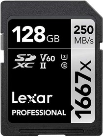 Resim Lexar 128GB Professional 1667X UHS-II SDXC Hafıza Kartı 