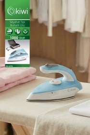 Resim Kiwi Çelik Tabanlı Katlanabilir 1000 Watt Seyahat Ütüsü 