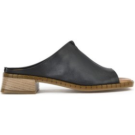 Resim Ziya, Kadın Hakiki Deri Topuklu Terlik 1511047z022 Siyah 1511047z022 000 Siyah 