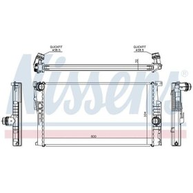 Resim Renault Megane AC+ 1995-2002 Su Radyatörü Brazing MT 585X397X32 mm 