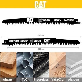 Resim DA07002 228MM Profesyonel Hızlı Ahşap Kesme Tilki Kuyruğu Testere Ucu 2 Parça 