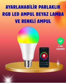 Resim Enerji Verimli Akıllı Led Ampul, Uzaktan Kontrol Özellikli Renkli 