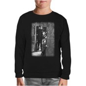 Resim Charlie Chaplin Siyah Çocuk Sweatshirt 