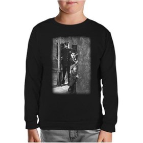 Resim Charlie Chaplin Siyah Çocuk Sweatshirt 