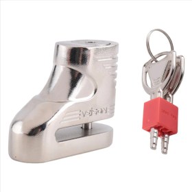 Resim Pshcooe Veıson Motosiklet Disk Frenler Kilit 5mm Mtb Bisiklet Elektrikli Araba Anti-Hırsızlık Bisiklet Disk Kilidi Motosiklet Hırsızlık Koruma Fren Kilidi-Gümüş (Yurt Dışından) 