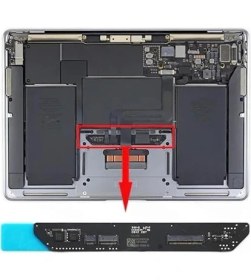 Resim Tabaş Klavye Trackpad Kartı A2337 820-02288-01 820-02288 2020 Için Macbook Hava 13.3 "A2337 Mantık Kurulu Touchpad Klavye Bağlantı Kartı Emc 3598 