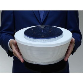 Resim Fabrikam06 Lacivert Sarık, Gri Püskül Sarık ,imam Sarığı,cami,cübbe,takke,sarık,lacivert Imam Sarığı,60 Cm S065 Beyaz - Lacivert Beyaz - Lacivert 