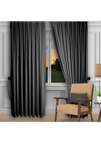 Resim Koyu Gri Ada Fon Perde Normal Pile 1'e 2,5 Pile-koyu Gri Koyu Gri 
