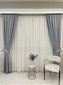 Resim Deneme Tül Perde Açık Krem Çok Renkli 