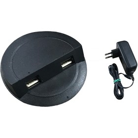 Resim EYM Çalışma Masası Için Masa Üstü Usb Şarj Aleti Siyah Adaptör Dahil 