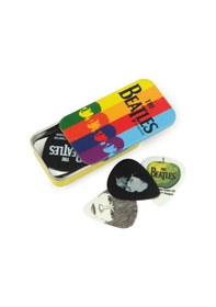 Resim Planet Waves 1cab4-15bt2 Beatles Stripes Kutulu Pena Seti Koleksiyonluk Lisanslı Çizgili Tasarım Metal Kutu, 15 Adet Pena Ve Özel Koleksiyon Serisi 