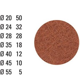 Resim Ayder Kahverengi Yapışkanlı Yuvarlak Keçe (Tüm Boylar) (AY-E4462) 