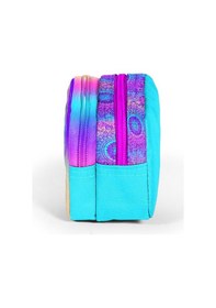 Resim Coral High Kids Pembe Turkuaz Fil Desenli İki Bölmeli Kalem Çantası 12083 