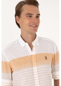 Resim U.s. Polo Assn. Erkek Kavun Gömlek Desenli 50300105-vr202 Kavun 