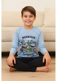 Resim Erkek Çocuk Pijama Takımı %100 Pamuk Çok Renkli 