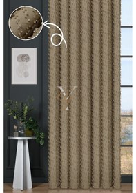 Resim Linda Fon Perde V-6002 Sütlü Kahve Sütlü Kahve 