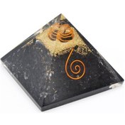 Resim Hakiki Doğal Şungit Taşı Orgonit Piramit 