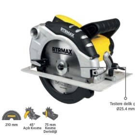 Resim Rtrmax Daire Testere 1800w 210 Mm (rtm385) 